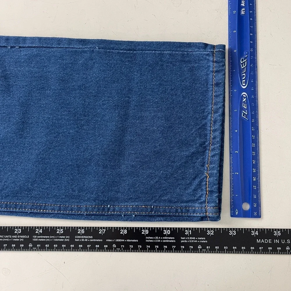 Levis Jeans Mens 36x32 Blue 514 Straight Fit Dark Wash Denim Casual 90s Normcore